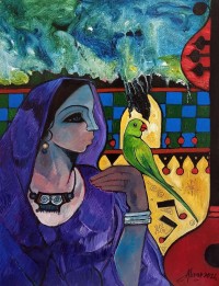 Abrar Ahmed, 18 x 24 Inch, Oil on Canvas, Figurative Painting, AC-AA-617 Abrar Ahmed, 18 x 24 Inch, Oil on Canvas, Figurative Painting, AC-AA-617